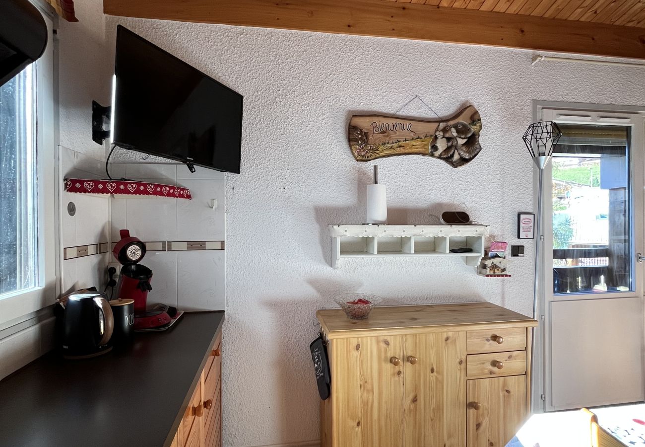 Studio à Les Carroz d'Arâches - Location studio avec Coin Montagne de vacances pour 4 personnes aux Carroz d'Arâches, Grand Massif, centre village et proche piste - CAR258
