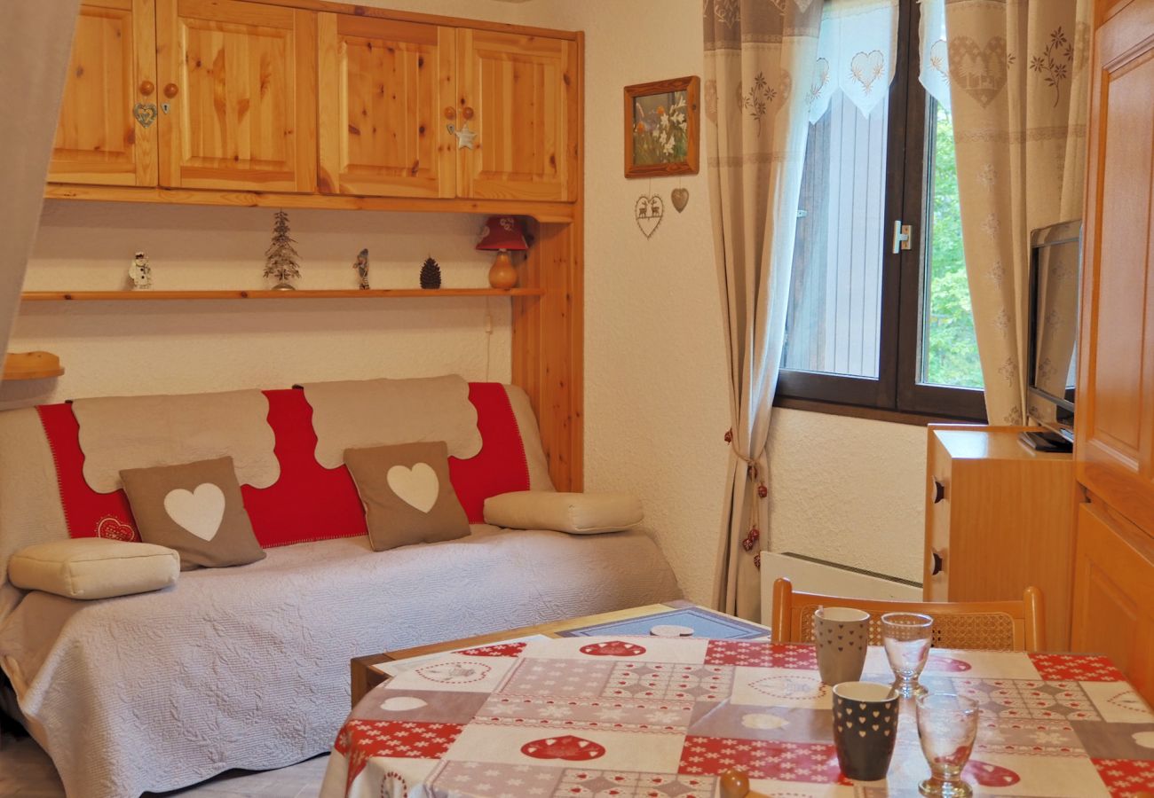 Studio à Les Carroz d'Arâches - Location studio de vacances pour 2 personnes aux Carroz d'Arâches, Grand Massif, proche centre village et navette - PRB318