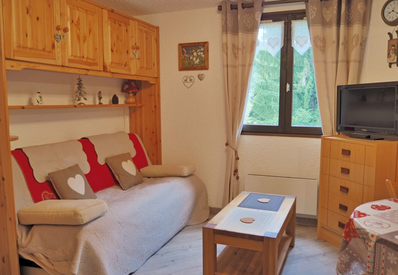 Studio à Les Carroz d'Arâches - Location studio de vacances pour 2 personnes aux Carroz d'Arâches, Grand Massif, proche centre village et navette - PRB318